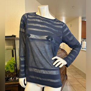 NWT Tommy Bahama long sleeve sheer striped top